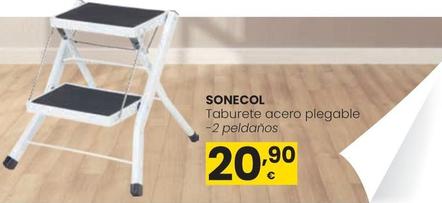 Oferta de Sonecol - Taburete Acero Plegable por 20,9€ en Eroski