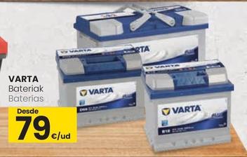 Oferta de Varta - Bateriak por 79€ en Eroski