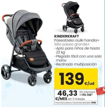Oferta de Kinderkraft - Paseatzeko Aulki Handia+ por 139€ en Eroski