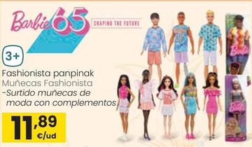 Oferta de Barbie - Muñecas Fashionista por 11,89€ en Eroski