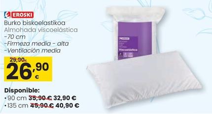 Oferta de Eroski - Almohada Viscoelástica por 26,9€ en Eroski