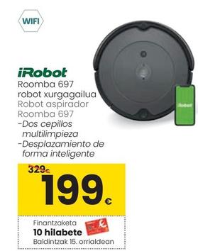 Oferta de Irobot - Robot Aspirador Roomba 697 por 199€ en Eroski