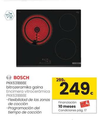 Oferta de Bosch - Encimera Vitrocerámica  PKK631BB8E por 249€ en Eroski