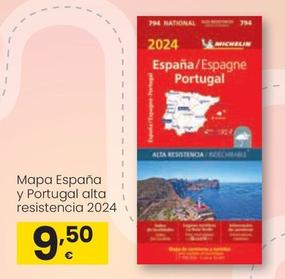 Oferta de Michelin - Mapa España Y Portugal Alta Resistencia 2024 por 9,5€ en Eroski