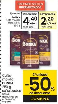 Oferta de Bonka - Café Molido Colombia por 4,4€ en Eroski