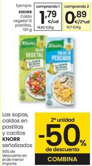 Oferta de Knorr - Caldo Vegetal 12 Pastillas por 1,79€ en Eroski