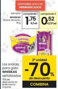 Oferta de Whiskas - Snack De Pollo por 1,75€ en Eroski