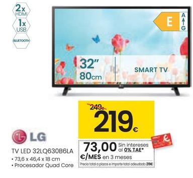 Oferta de Lg - Tv Led 32LQ630B6LA por 219€ en Eroski