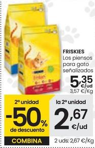 Oferta de Friskies - Los Piensos Para Gato por 5,35€ en Eroski