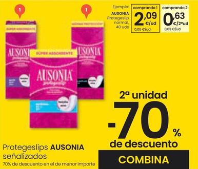 Oferta de Ausonia - Protegeslip Normal por 2,09€ en Eroski