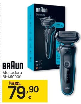 Oferta de Braun - Afeitadora 51-M1000S por 79,9€ en Eroski