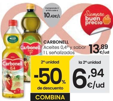 Oferta de Carbonell - Aceites 0,4° Y Sabor por 13,89€ en Eroski