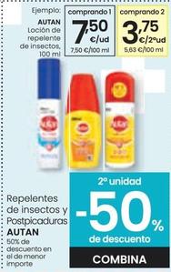 Oferta de Autan - Loción De Repelente De Insectos por 7,5€ en Eroski
