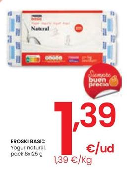 Oferta de Eroski - Yogur Natural por 1,39€ en Eroski
