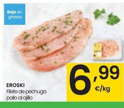 Oferta de Eroski - Filete De Pechuga Pollo Al Ajillo por 6,99€ en Eroski