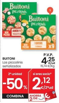 Oferta de Buitoni - Los Piccolinis Señalizados por 4,25€ en Eroski