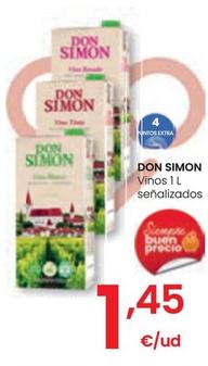 Oferta de Don Simón Vinos Senalizados por 1,45€ en Eroski
