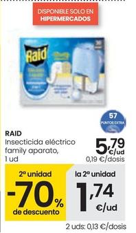 Oferta de Raid - Insecticida Eléctrico Family Aparato por 5,79€ en Eroski