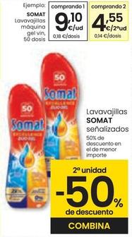 Oferta de Somat - Lavavajillas Máquina Gel Vin por 9,1€ en Eroski