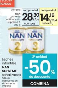 Oferta de Nestlé - Nan Leche De Continuación Supreme 2 por 28,3€ en Eroski
