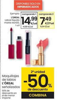Oferta de L'oréal - Maquillajes De Labios por 14,99€ en Eroski
