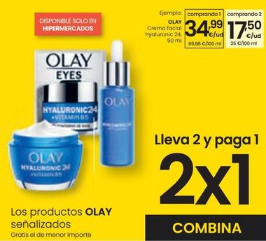 Oferta de Olay - Crema Facial Hyaluronic 24 por 34,99€ en Eroski