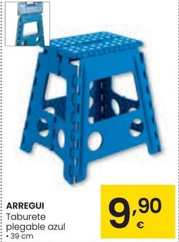 Oferta de Arregui - Taburete Plegable Azul por 9,9€ en Eroski
