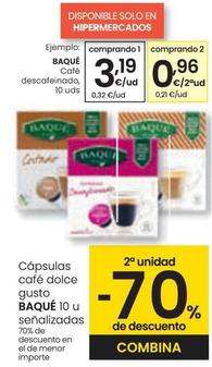 Oferta de Baqué Café - Café Descafeinado por 3,19€ en Eroski