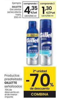 Oferta de Gillette - Gel Afeitar Series Efecto Hielo por 4,35€ en Eroski