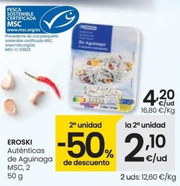 Oferta de Eroski - Autenticas De Aguinaga MSC por 4,2€ en Eroski