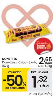 Oferta de Donettes - Clásicos 8 Uds por 2,65€ en Eroski