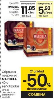 Oferta de Marcilla - Café Ristrettro por 11,85€ en Eroski