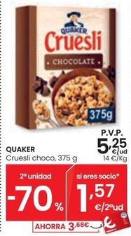 Oferta de Quaker - Cruesli Choco por 5,25€ en Eroski