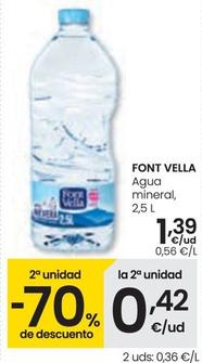 Oferta de Font Vella - Agua Mineral por 1,39€ en Eroski