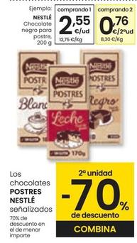 Oferta de Nestlé - Chocolate Negro Para Postre por 2,55€ en Eroski