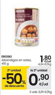 Oferta de Eroski - Albóndigas En Salsa por 1,8€ en Eroski