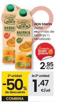 Oferta de Don Simón - Zumo Exprimido De Naranja por 2,95€ en Eroski