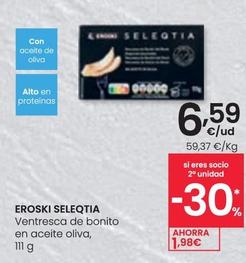 Oferta de Eroski - Ventresca De Bonito En Aceite Oliva por 6,59€ en Eroski
