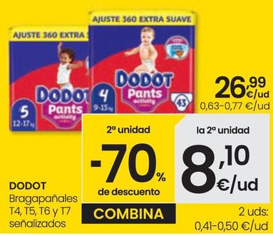 Oferta de Dodot - Bragapañales T4, T5, T6 Y T7 por 26,99€ en Eroski