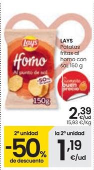 Oferta de Lay's - Patatas Fritas Al Horno Con Sal por 2,39€ en Eroski