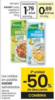 Oferta de Knorr - Caldo Vegetal 12 Pastillas por 1,79€ en Eroski