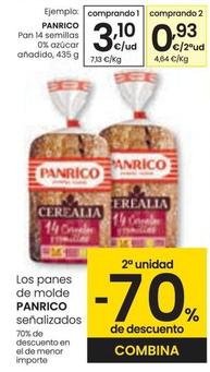 Oferta de Panrico - Pan 14 Semillas 0% Azúcar Añadido por 3,1€ en Eroski