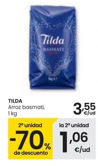 Oferta de Tilda - Arroz Basmati por 3,55€ en Eroski