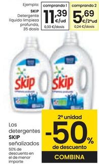 Oferta de Skip - Detergente Líquido Limpieza Profunda por 11,39€ en Eroski