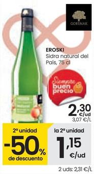 Oferta de Eroski - Sidra Natural Del País por 2,3€ en Eroski
