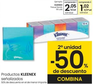 Oferta de Kleenex - Tissue Facial, 56 Uds por 2,05€ en Eroski