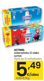 Oferta de Actimel - Pack De 12 Senalizados por 5,49€ en Eroski