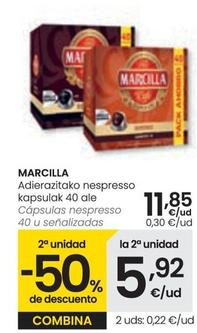 Oferta de Marcilla - Capsulas Nespresso por 11,85€ en Eroski