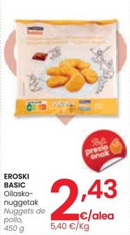 Oferta de Eroski Basic - Nuggets De Pollo por 2,43€ en Eroski