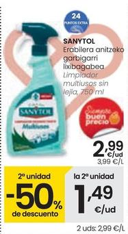 Oferta de Sanytol - Limpiador Multiusos Sin Lejía por 2,99€ en Eroski